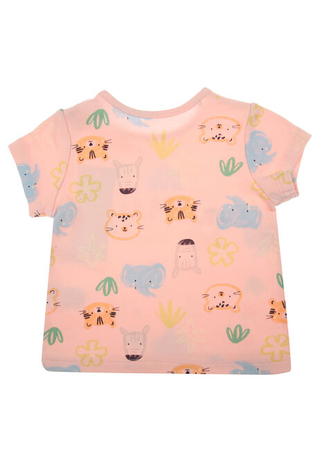 Baby Girl Mothers Day Jungle Print T-Shirt