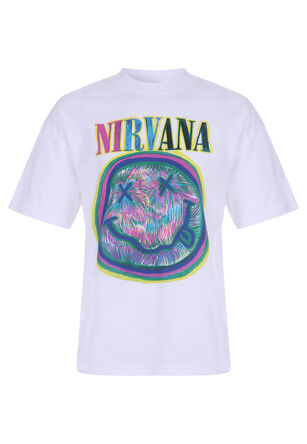 Older Boys White Nirvana Band T-Shirt