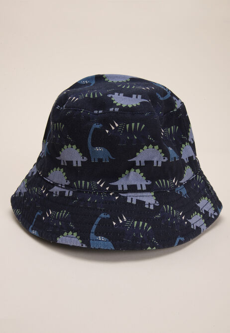 Younger Boy Blue Dino Bucket Hat