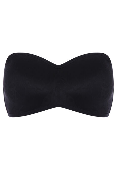 Womens Black Lace Multiway Bandeau Padded Bra