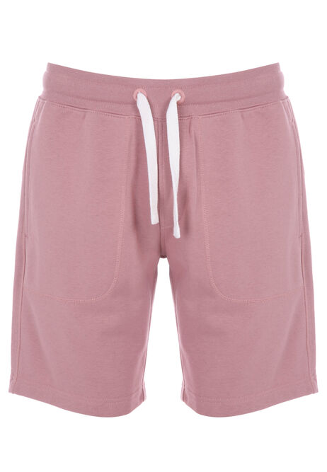 Mens Pink Casual Sweat Shorts