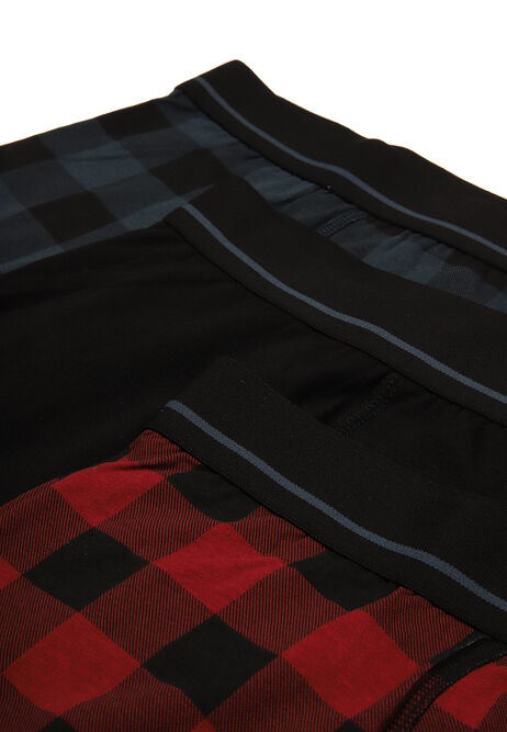Mens 3pk Red Check Trunk Boxers