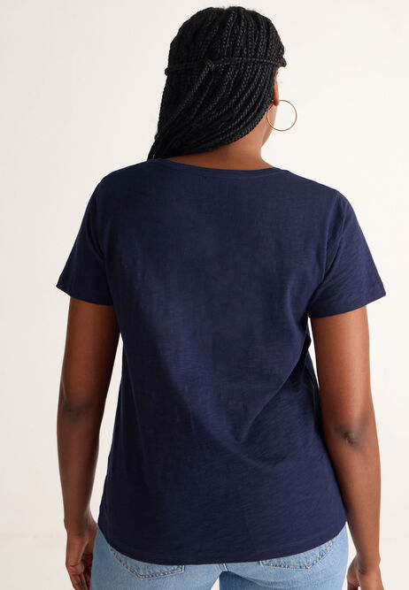 Womens Navy Loose Fit T-shirt