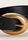Womens Black & Gold Oval Belt 
