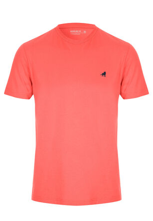 Mens Orange Basic T-Shirt