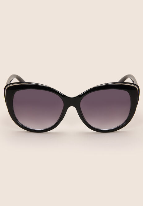 Womens Black Cats Eye Sunglasses