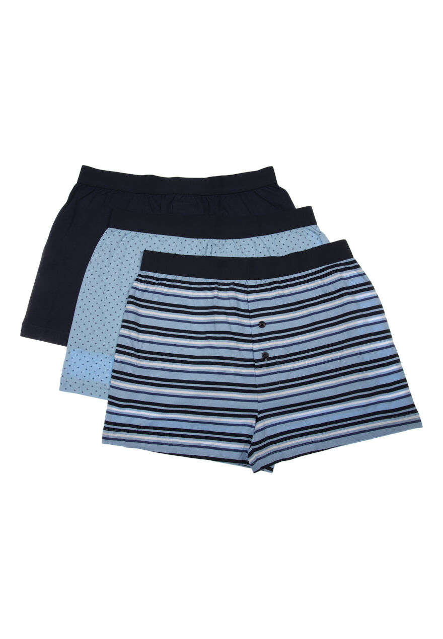 Mens Blue Geo Loose Fit Boxer Shorts Peacocks