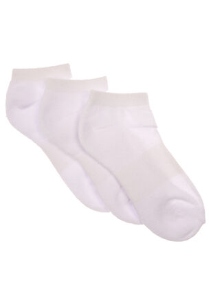 Girls 3pk White Cushioned Trainer Socks