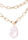 Womens Gold Pearl Triple Chain Necklace