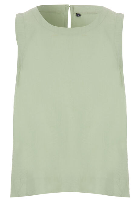 Womens Sage Plain Shell Vest Top