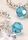 Womens Sliver & Blue Charm Earrings