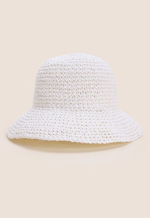 Womens White Straw Hat
