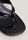 Womens Black Croc Toe Post Kitten Heel Sandal
