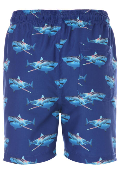 Older Boy Blue Shark Swim Shorts