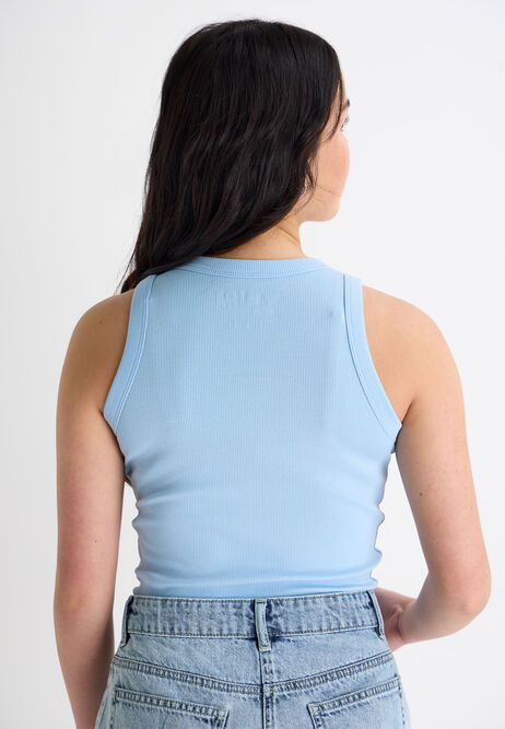 Older Girls Blue Fresh Vibes Print Vest Top