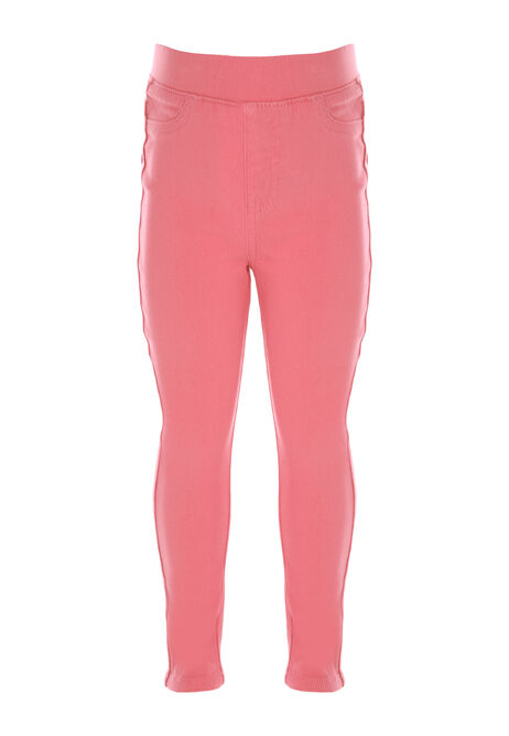 Younger Girls Pink Jeggings
