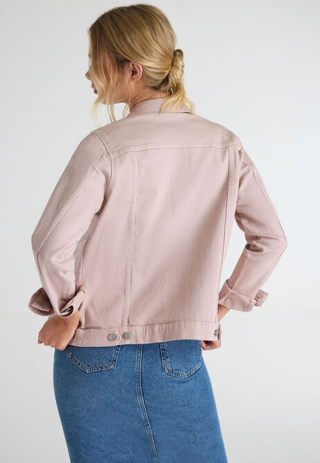 Womens Light Pink Denim Jacket