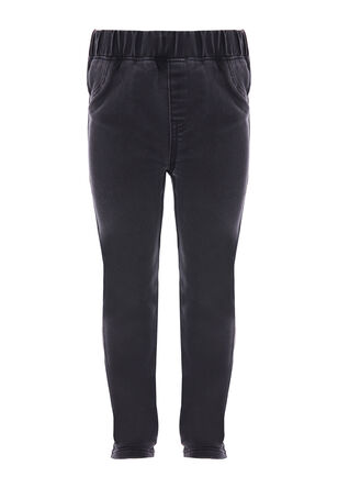 Younger Girls Black Denim Jeggings 