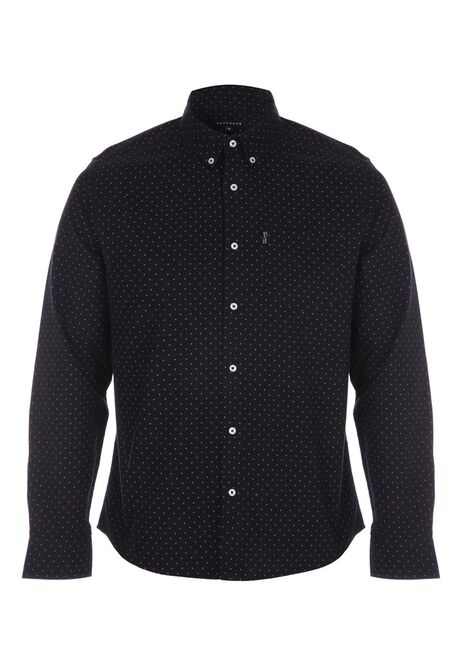 Mens Plain Black Oxford Shirt 