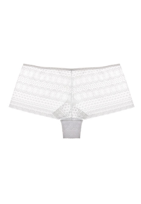Womens White Geo Lace Shorts 