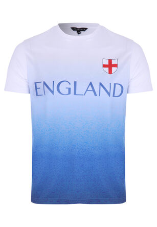 Mens White & Blue England Football Top