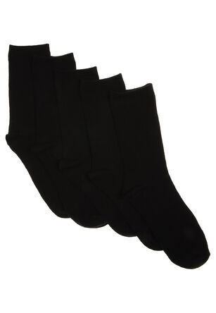 Boys 5pk Black Socks