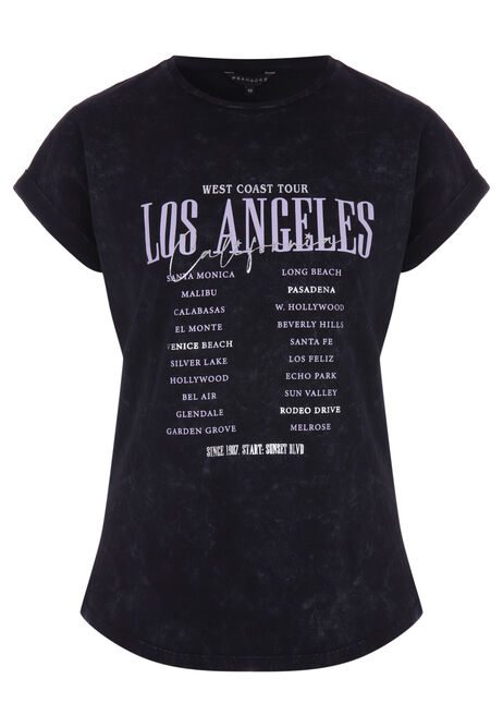 Womens Grey LA Tour T-shirt