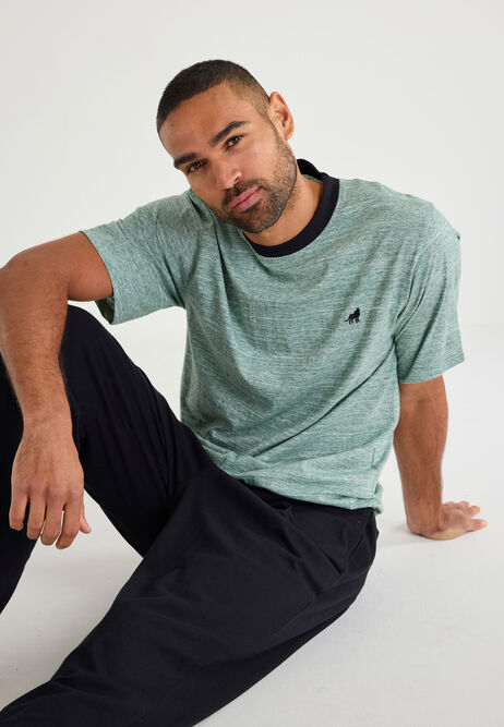 Mens Green Jersey Pyjama Set