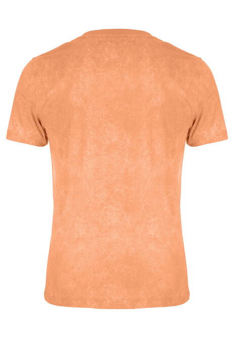 Mens Spray Design Orange T-Shirt 