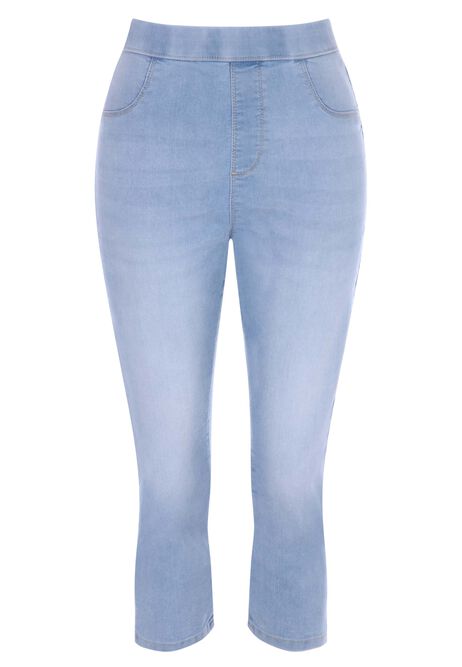 Womens Light Blue Kate Cropped Jeggings