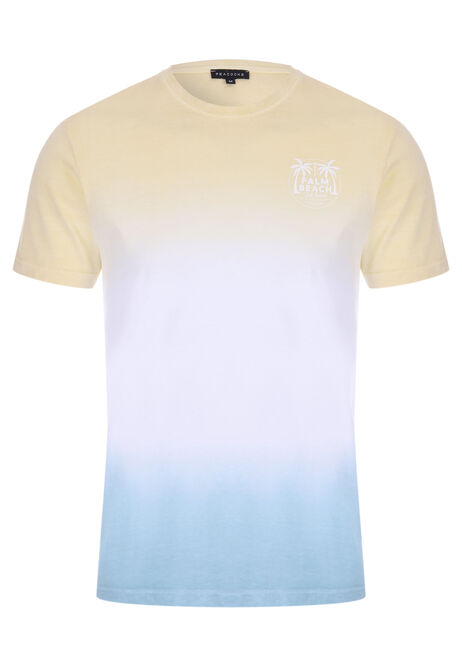 Mens Ombre Dip-Dye Palm Beach T-shirt
