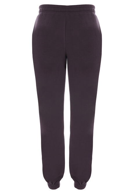 Womens Plum Drawstring Cuffed Joggers