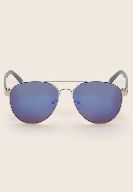Boys Blue Mirrored Aviator Sunglasses