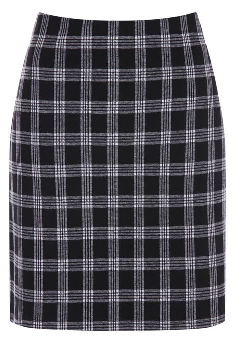 Plus size black and white checkered skirt online