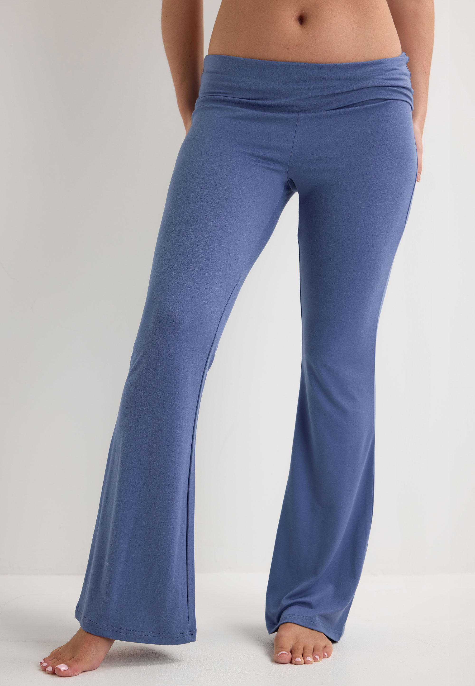 Womens Purple Kick Flare Yoga Pants