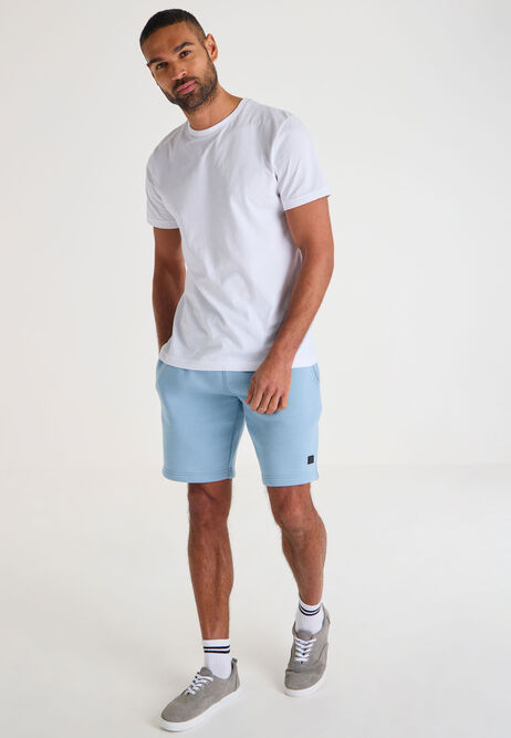 Mens Pale Blue Casual Drawstring Sweat Shorts