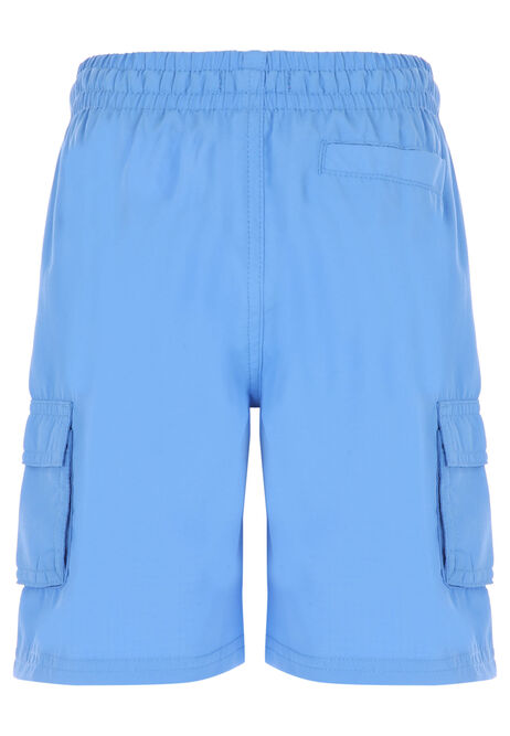 Younger Boys Blue Cargo Swim Shorts