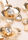 Womens 5pk Gold Flower Hair Snap Slides