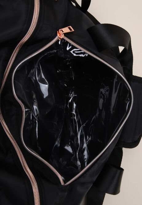Womens Plain Black Small Cabin Bag