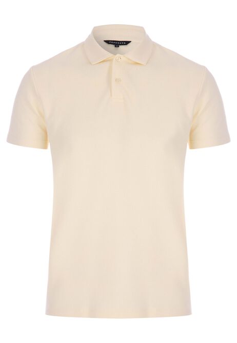 Mens Lemon Mini Waffle Polo Shirt