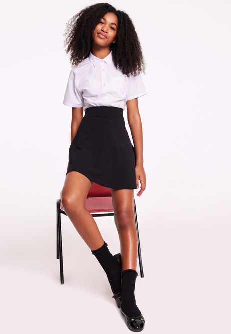 Older Girls Black Skater School Skirt