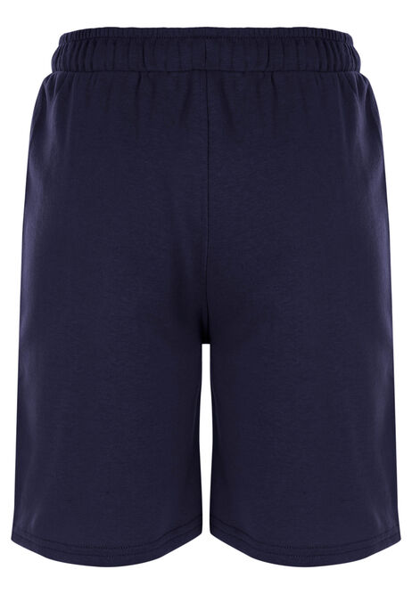Older Boys Solid Navy Drawstring Casual Shorts