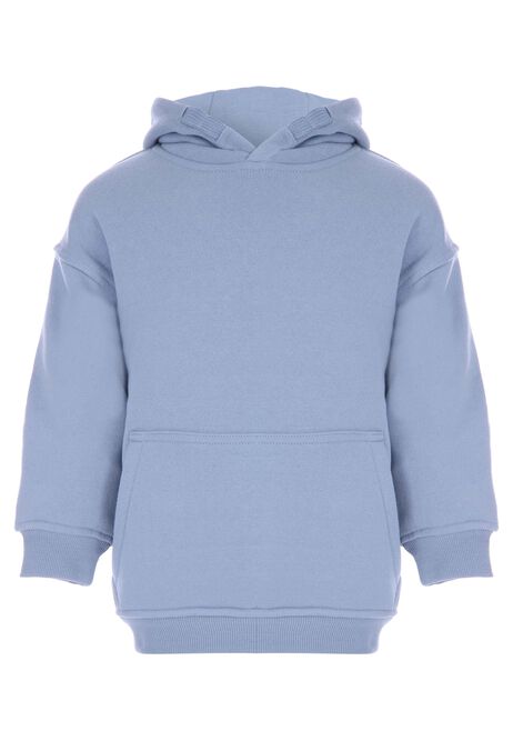 Younger Boys Blue Plain Oversized Sweatshirt Hoodie