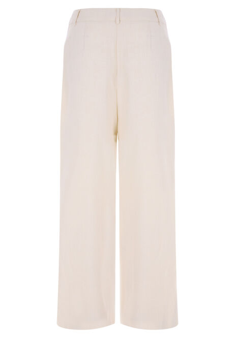 Womens Cream Wide Leg Pallazzo Trousers