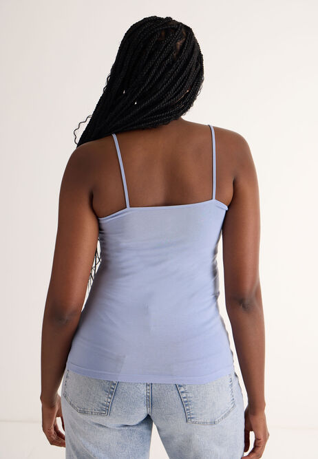 Womens Plain Blue Stretch Cami Vest