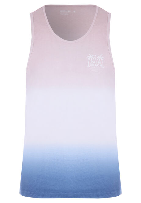 Mens Pink & Blue Dip-Dye Vest