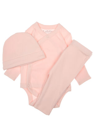 Baby Unisex Pink Rib Gift Set