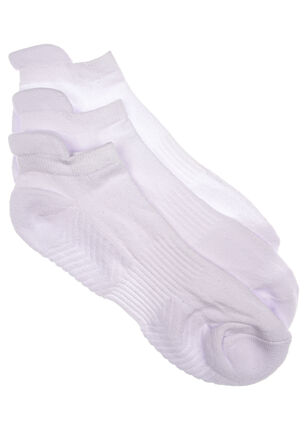 Mens 3pk White Cushioned Sole Trainer Sock