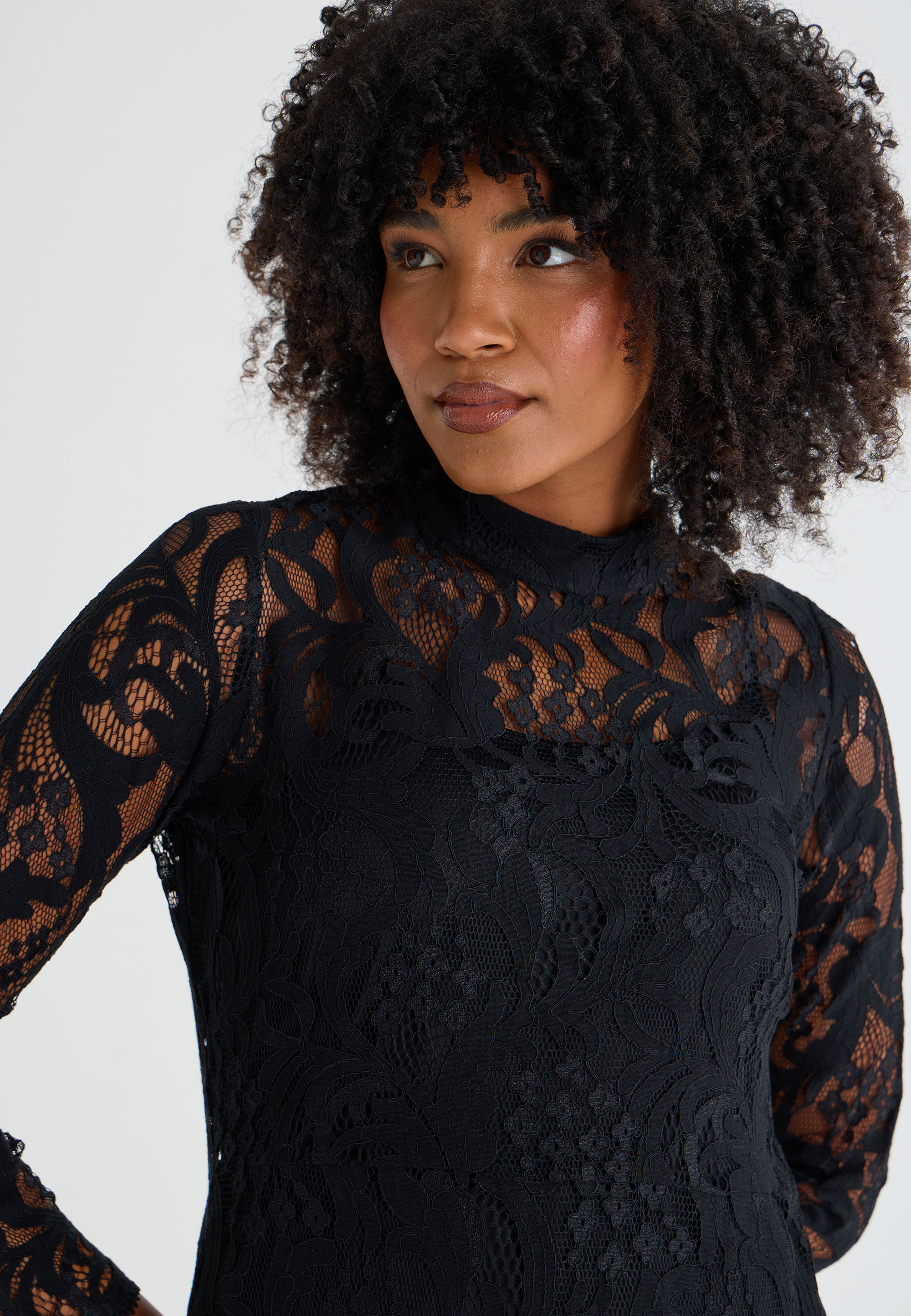 Peacocks black lace dress shop