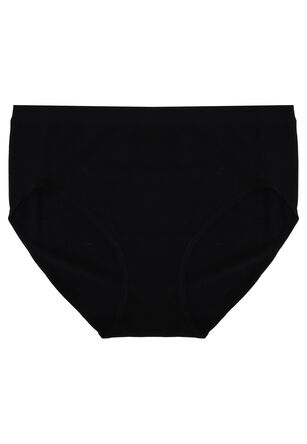 Womens Black High Leg Seam Free Briefs
